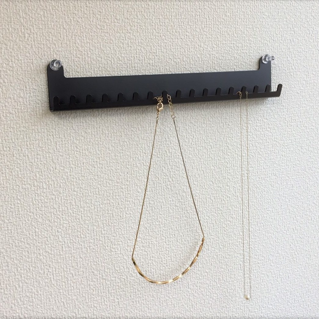 壁掛けアクセサリー簡単収納 ｂ Type ネックレス用 ブラック Craftec
