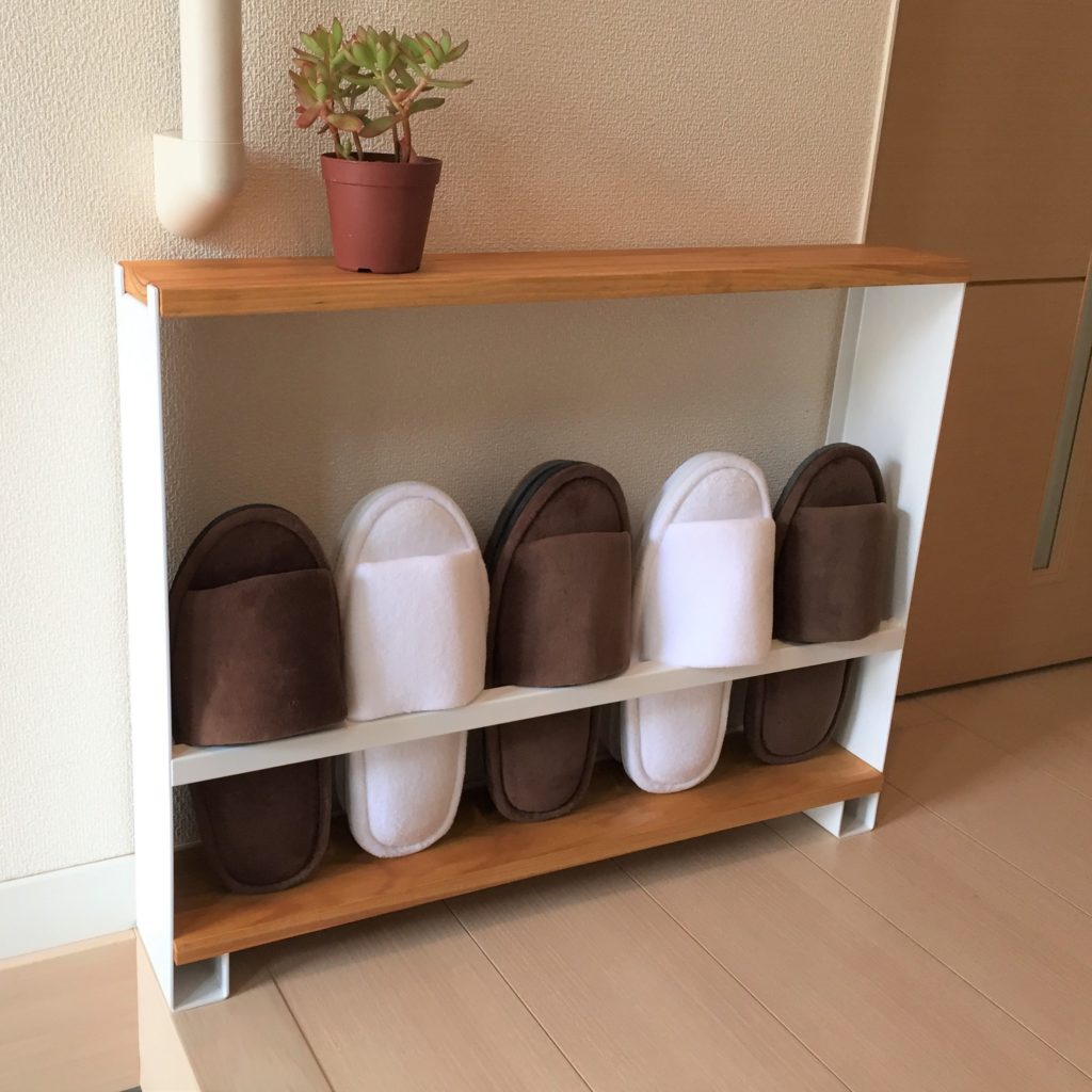 スリッパラック 5足用 ホワイト | craftec