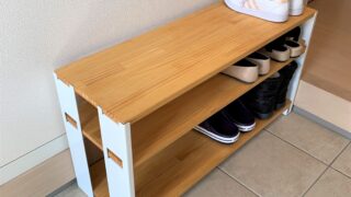 WIDE収納棚2段 ホワイト パイン集成材（玄関収納・靴棚・本棚） | craftec